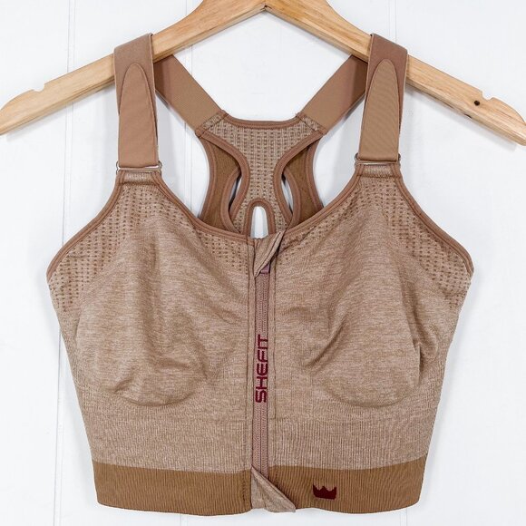 SHEFIT Low Impact Sports Bra Wire Free * no pads * Heathered Tan Size 2X (2LUXE) - Picture 14 of 14